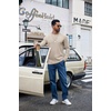 COOFANDY Men’s Long Sleeve Shirts Crew Neck Cotton T-Shirt Casual Shirts | Cotton Fabric, Comfortable and Breathable for Daily Wear, Ribbed Crew Neck, reinforced with Double-Needle Topstitching(Light Khaki)