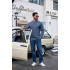COOFANDY Men’s Long Sleeve Shirts Crew Neck Cotton T-Shirt Casual Shirts | Cotton Fabric, Comfortable and Breathable for Daily Wear, Ribbed Crew Neck, reinforced with Double-Needle Topstitching(Grey Blue)
