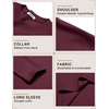 COOFANDY Men’s Long Sleeve Shirts Crew Neck Cotton T-Shirt Casual Shirts | Cotton Fabric, Comfortable and Breathable for Daily Wear, Ribbed Crew Neck, reinforced with Double-Needle Topstitching(Dark Red)