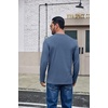 COOFANDY Men’s Long Sleeve Shirts Crew Neck Cotton T-Shirt Casual Shirts | Cotton Fabric, Comfortable and Breathable for Daily Wear, Ribbed Crew Neck, reinforced with Double-Needle Topstitching(Grey Blue)
