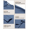 COOFANDY Men’s Long Sleeve Shirts Crew Neck Cotton T-Shirt Casual Shirts | Cotton Fabric, Comfortable and Breathable for Daily Wear, Ribbed Crew Neck, reinforced with Double-Needle Topstitching(Grey Blue)