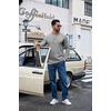 COOFANDY Men’s Long Sleeve Shirts Crew Neck Cotton T-Shirt Casual Shirts | Cotton Fabric, Comfortable and Breathable for Daily Wear, Ribbed Crew Neck, reinforced with Double-Needle Topstitching(Light Grey)