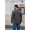 COOFANDY Men’s Long Sleeve Shirts Crew Neck Cotton T-Shirt Casual Shirts | Cotton Fabric, Comfortable and Breathable for Daily Wear, Ribbed Crew Neck, reinforced with Double-Needle Topstitching(Dark Grey)