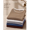 COOFANDY Mens Long Sleeve Tee Shirts Cotton Waffle Crewneck Pullover Tshirts with Contrast Trim(Dark Grey + Black Trim)