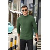 COOFANDY Men’s Mock Neck Sweater Lightweight Ribbed Knit Casual Pullover | Long Sleeve,Casual,Ribbed Knit,Breathable,Half turtleneck,Regular fit(Army Green)