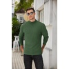 COOFANDY Men’s Mock Neck Sweater Lightweight Ribbed Knit Casual Pullover | Long Sleeve,Casual,Ribbed Knit,Breathable,Half turtleneck,Regular fit(Army Green)