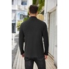COOFANDY Men’s Mock Neck Sweater Lightweight Ribbed Knit Casual Pullover | Long Sleeve,Casual,Ribbed Knit,Breathable,Half turtleneck,Regular fit(Black)