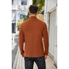 COOFANDY Men’s Mock Neck Sweater Lightweight Ribbed Knit Casual Pullover | Long Sleeve,Casual,Ribbed Knit,Breathable,Half turtleneck,Regular fit(Caramel)