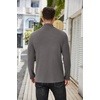 COOFANDY Men’s Mock Neck Sweater Lightweight Ribbed Knit Casual Pullover | Long Sleeve,Casual,Ribbed Knit,Breathable,Half turtleneck,Regular fit(Dark Gray)
