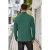 COOFANDY Men’s Mock Neck Sweater Lightweight Ribbed Knit Casual Pullover | Long Sleeve,Casual,Ribbed Knit,Breathable,Half turtleneck,Regular fit(Dark Green)