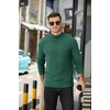 COOFANDY Men’s Mock Neck Sweater Lightweight Ribbed Knit Casual Pullover | Long Sleeve,Casual,Ribbed Knit,Breathable,Half turtleneck,Regular fit(Dark Green)