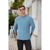 COOFANDY Men’s Mock Neck Sweater Lightweight Ribbed Knit Casual Pullover | Long Sleeve,Casual,Ribbed Knit,Breathable,Half turtleneck,Regular fit(Dark Navy Blue)