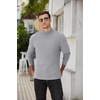 COOFANDY Men’s Mock Neck Sweater Lightweight Ribbed Knit Casual Pullover | Long Sleeve,Casual,Ribbed Knit,Breathable,Half turtleneck,Regular fit(Gray)