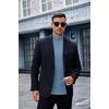 COOFANDY Men’s Mock Neck Sweater Lightweight Ribbed Knit Casual Pullover | Long Sleeve,Casual,Ribbed Knit,Breathable,Half turtleneck,Regular fit(Light Blue)