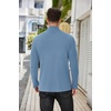 COOFANDY Men’s Mock Neck Sweater Lightweight Ribbed Knit Casual Pullover | Long Sleeve,Casual,Ribbed Knit,Breathable,Half turtleneck,Regular fit(Light Blue)
