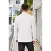 COOFANDY Men’s Mock Neck Sweater Lightweight Ribbed Knit Casual Pullover | Long Sleeve,Casual,Ribbed Knit,Breathable,Half turtleneck,Regular fit(White)