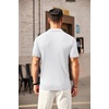 COOFANDY Men’s Quarter Zip Polo Shirt Short Sleeve Ribbed Knit Golf Tee | Collared, 1/4 Zip, Textured, Casual, Business Shirt Lightweight, Breathable, Elastic T Shirt for Men(White)