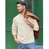 COOFANDY Men’s Slim Fit Mock Turtleneck T Shirt Casual Basic Knitted Long Sleeve Pullover Sweater(Apricot)
