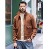 COOFANDY Men’s Slim Fit Mock Turtleneck T Shirt Casual Basic Knitted Long Sleeve Pullover Sweater(Apricot)