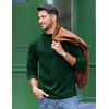 COOFANDY Men’s Slim Fit Mock Turtleneck T Shirt Casual Basic Knitted Long Sleeve Pullover Sweater(Blue Green)