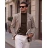 COOFANDY Men’s Slim Fit Mock Turtleneck T Shirt Casual Basic Knitted Long Sleeve Pullover Sweater(Chestnut Brown)
