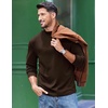 COOFANDY Men’s Slim Fit Mock Turtleneck T Shirt Casual Basic Knitted Long Sleeve Pullover Sweater(Chestnut Brown)
