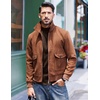 COOFANDY Men’s Slim Fit Mock Turtleneck T Shirt Casual Basic Knitted Long Sleeve Pullover Sweater(Chestnut Brown)