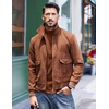 COOFANDY Men’s Slim Fit Mock Turtleneck T Shirt Casual Basic Knitted Long Sleeve Pullover Sweater(Light Brown)