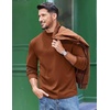 COOFANDY Men’s Slim Fit Mock Turtleneck T Shirt Casual Basic Knitted Long Sleeve Pullover Sweater(Light Brown)