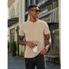 COOFANDY Men’s T Shirts Henley Shirts Short Sleeve Casual Shirts for Men | Classic Mens Henley Shirts, Lightweight, Breathable and Soft touch, Solid Color, Casual Shirts for Daily Work(Coffee)