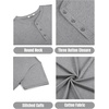COOFANDY Men’s T Shirts Henley Shirts Short Sleeve Casual Shirts for Men | Classic Mens Henley Shirts, Lightweight, Breathable and Soft touch, Solid Color, Casual Shirts for Daily Work(Grey)