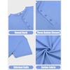 COOFANDY Men’s T Shirts Henley Shirts Short Sleeve Casual Shirts for Men | Classic Mens Henley Shirts, Lightweight, Breathable and Soft touch, Solid Color, Casual Shirts for Daily Work(Light Blue)