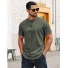 COOFANDY Mens Tshirts 100% Cotton Big Tall T Shirts Basic Tees Plain T Shirts(Army Green)