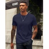 COOFANDY Mens Tshirts 100% Cotton Big Tall T Shirts Basic Tees Plain T Shirts(Navy)