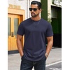 COOFANDY Mens Tshirts 100% Cotton Big Tall T Shirts Basic Tees Plain T Shirts(Navy)