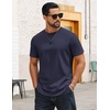 COOFANDY Mens Tshirts 100% Cotton Big Tall T Shirts Basic Tees Plain T Shirts(Navy)