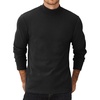 COOFANDY Men’s Mock Neck Sweater Lightweight Ribbed Knit Casual Pullover | Long Sleeve,Casual,Ribbed Knit,Breathable,Half turtleneck,Regular fit(Black)