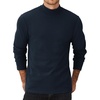 COOFANDY Men’s Mock Neck Sweater Lightweight Ribbed Knit Casual Pullover | Long Sleeve,Casual,Ribbed Knit,Breathable,Half turtleneck,Regular fit(Dark Blue)
