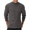 COOFANDY Men’s Mock Neck Sweater Lightweight Ribbed Knit Casual Pullover | Long Sleeve,Casual,Ribbed Knit,Breathable,Half turtleneck,Regular fit(Dark Gray)
