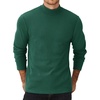 COOFANDY Men’s Mock Neck Sweater Lightweight Ribbed Knit Casual Pullover | Long Sleeve,Casual,Ribbed Knit,Breathable,Half turtleneck,Regular fit(Dark Green)