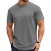 COOFANDY Mens Tshirts 100% Cotton Big Tall T Shirts Basic Tees Plain T Shirts(Dark Grey)