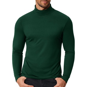 COOFANDY Men’s Slim Fit Mock Turtleneck T Shirt Casual Basic Knitted Long Sleeve Pullover Sweater(Blue Green)