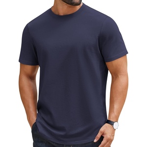 COOFANDY Mens Tshirts 100% Cotton Big Tall T Shirts Basic Tees Plain T Shirts(Navy)