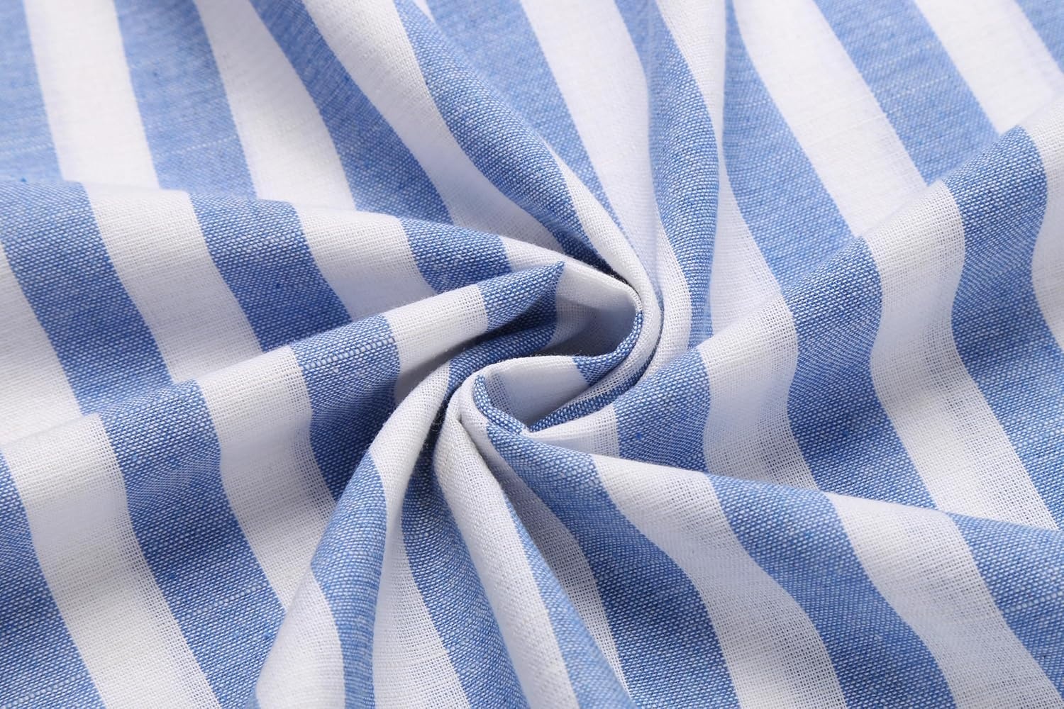 image:imageCOOFANDY Mens Cotton Linen Henley TShirts Long Sleeve Casual Beach Shirts Mens Linen ShirtRegular Relaxed FitLightweightBreathableand Moisturewicking for BeachVacation or Everyday Summer WearBlue White Striped