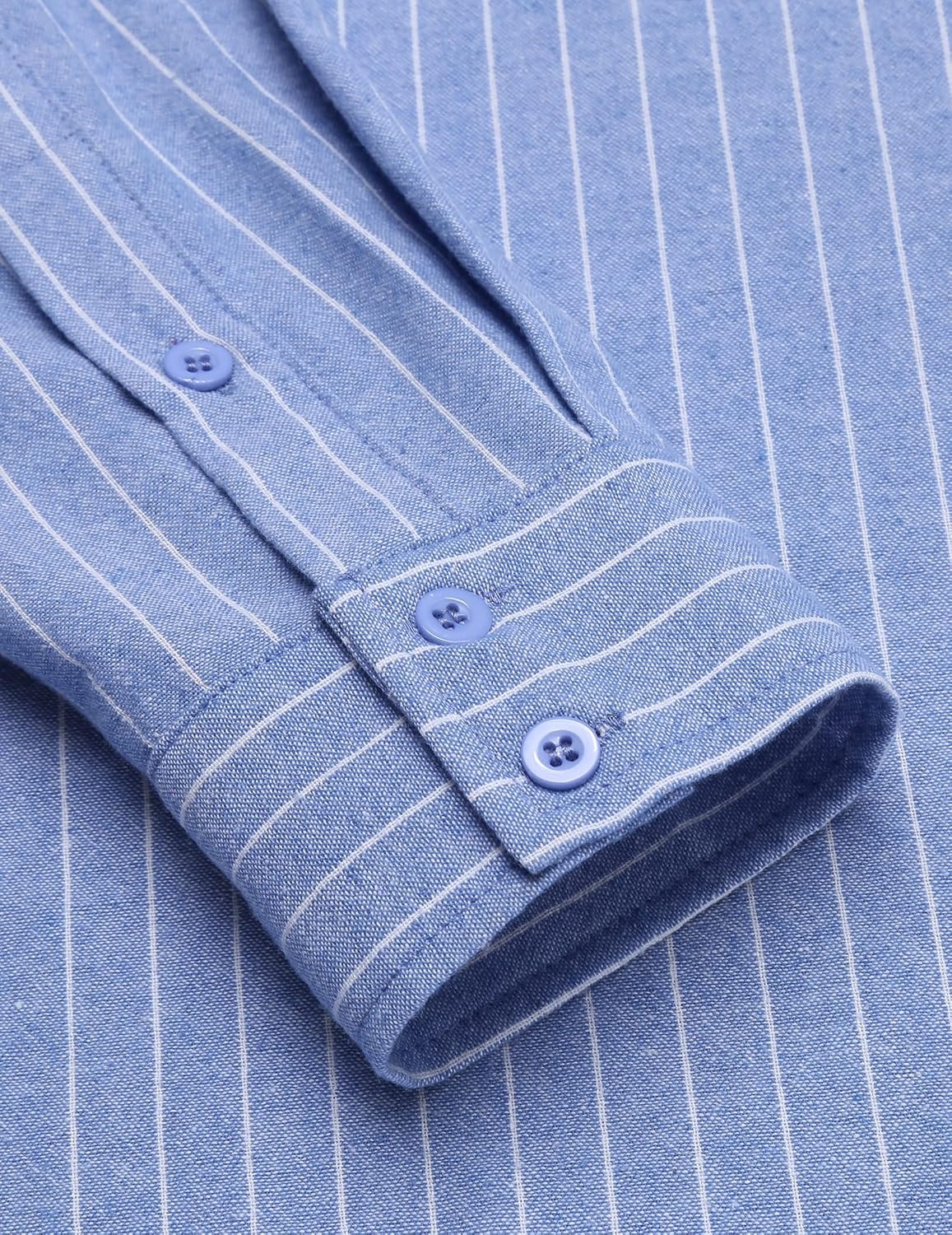 image:imageCOOFANDY Mens Cotton Linen Henley TShirts Long Sleeve Casual Beach Shirts Mens Linen ShirtRegular Relaxed FitLightweightBreathableand Moisturewicking for BeachVacation or Everyday Summer WearBlue Striped