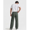 COOFANDY Baggy Sweatpants Men Wide Leg Cotton Joggers for Men with Pockets | 2 in 1 Design, Ankle Drawcord, Cotton Blend, Wide Leg, 3 Deep Pockets, Drawstring Waist, Y2K, Loungewear, Gym Workout(Dark Green)