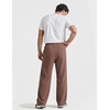 COOFANDY Baggy Sweatpants Men Wide Leg Cotton Joggers for Men with Pockets | 2 in 1 Design, Ankle Drawcord, Cotton Blend, Wide Leg, 3 Deep Pockets, Drawstring Waist, Y2K, Loungewear, Gym Workout(Brown)