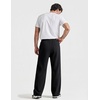 COOFANDY Baggy Sweatpants Men Wide Leg Cotton Joggers for Men with Pockets | 2 in 1 Design, Ankle Drawcord, Cotton Blend, Wide Leg, 3 Deep Pockets, Drawstring Waist, Y2K, Loungewear, Gym Workout(Black)