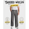 COOFANDY Baggy Sweatpants Men Wide Leg Cotton Joggers for Men with Pockets | 2 in 1 Design, Ankle Drawcord, Cotton Blend, Wide Leg, 3 Deep Pockets, Drawstring Waist, Y2K, Loungewear, Gym Workout(Dark Gray)