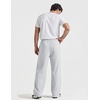COOFANDY Baggy Sweatpants Men Wide Leg Cotton Joggers for Men with Pockets | 2 in 1 Design, Ankle Drawcord, Cotton Blend, Wide Leg, 3 Deep Pockets, Drawstring Waist, Y2K, Loungewear, Gym Workout(White Heather)